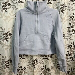 Lululemon Scuba Oversized Funnel-Neck Half Zip Sweatshirt Long Blue Willow XS/S